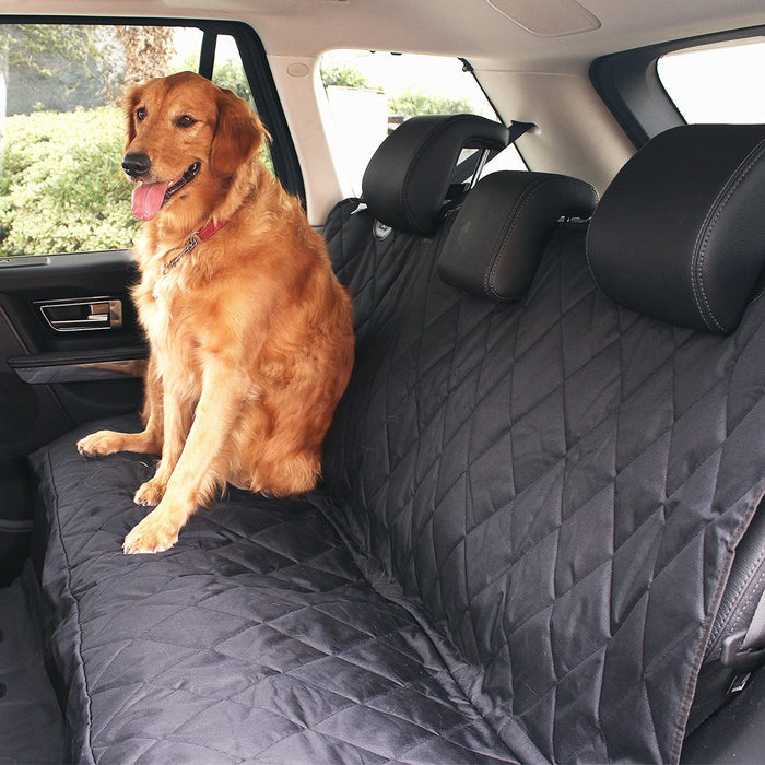 Pet Car Seat Cover with Seat Anchors for Cars, Trucks and Suv'S, Water Proof and Non-Slip Backing Regular, Black