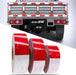 Reflective Tape Red in White DOT-C2 Industrial Marking Tape for Outdoor, Cars, Trucks, Boats(2"X85Ft)