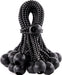 BB-6B Ball Bungee Cord, Heavy-Duty & Versatile, Indoor & Outdoor, Tarp Tie-Down, Organize & Secure, 6-Inch, Black, 25 Pack