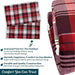 Christmas Plaid Blanket | Sherpa Fleece Flannel Throw Blanket | Christmas Plaid Warm Plush Microfiber Blanket for Couch Sofa | 50X60 Inches