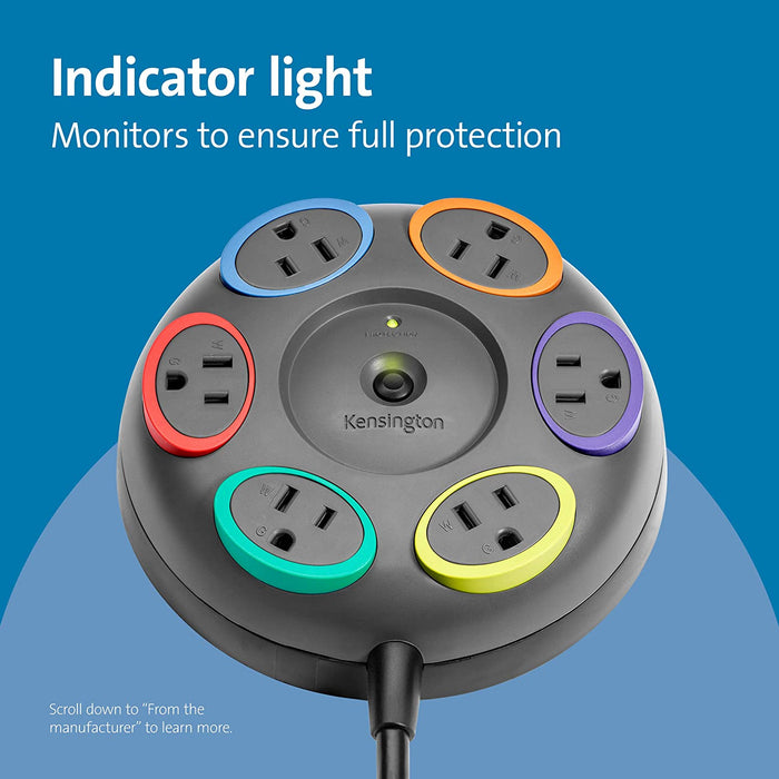 Smartsockets 6-Outlet, 16-Foot Cord, & 1500 Joules Tabletop Surge Protector (K62634NA)